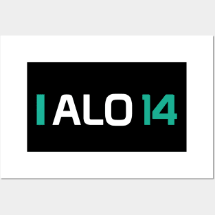 ALO 14 Design - White Text Posters and Art